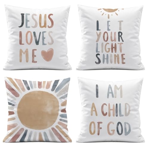 Jesus Loves Me Throw Pillow Covers