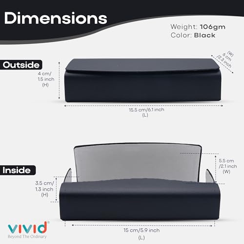 Image of VIVID Unisex Specs Magnetic Eyewear Dabbi Faux Leather Hard Case Cover