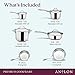 Anolon Nouvelle Stainless Steel Cookware Pots and Pans Set, 10 Piece