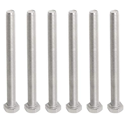 Image of M8 x 75mm Hex Head Bolts Screws Grade 5.8 Stainless Steel, Fasteners Fully Machine Threaded SUS304 6 Pcs