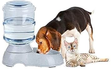 Simxen Automatic Water Drinking Dispenser Fountain Bottle Bowl Dish for Dog Cat Animal (Set of 1 pcs)