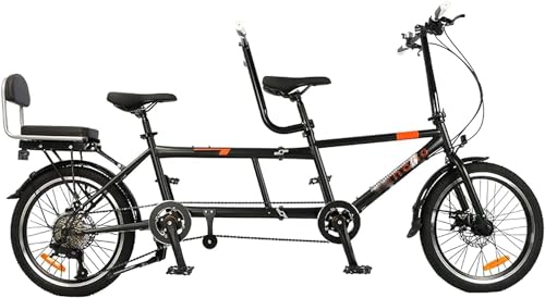 Kcolic 20 Zoll Klapp Tandemfahrräder Beach Cruiser Fahrrad Für Erwachsene, Tandemfahrrad, Verstellbâ€¦ – Miniatur
