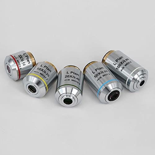 Microscope Long Working Distance Infinity ?Plan Objective Lens 5X 10X 20X 50X for Microscope(20X)