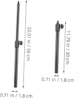 Vista 8 de ABOOFAN Brazo de poste de micrófono telescópico brazo de micrófono de metal portátil con adaptador de cabeza de tornillo para estudios de grabación