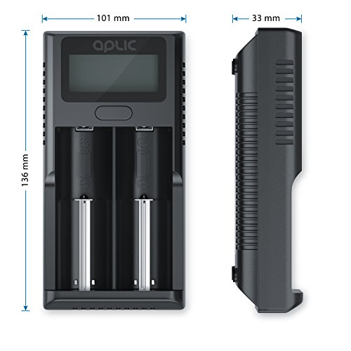 Aplic USB Lithium Akku-Ladegerät, Universale Akku Ladestation, Recharger, Mikroprozessorgesteuerte Ladetechnologie, LCD… – Bild 4