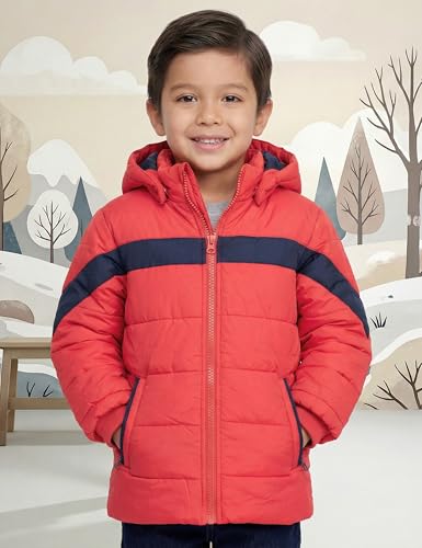 Image of Amazon Brand - Symbol Boys Boys Quilted Winter Jacket with Detachable Hood | Age 2-12 Years| Standard Length