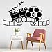ZYkang Tournage Vinyle Sticker Artistique Cinéma Film Film Stickers Muraux Chambre Salon Vintage Décoration de La Maison Accessoires 102x57cm