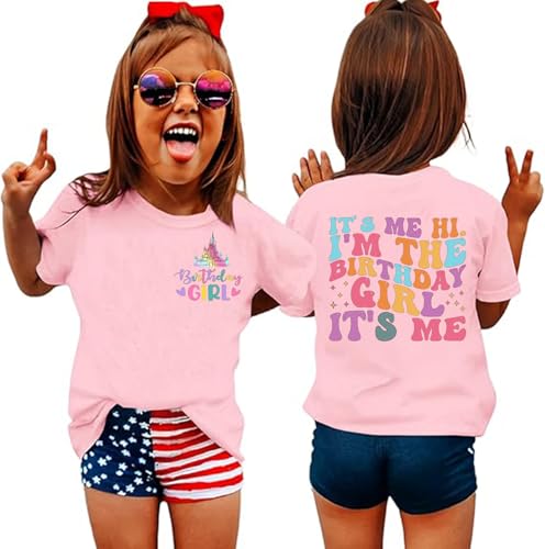 Image of Birthday Girl Shirt for Kids Its Me Hi Im The Birthday Girl Tshirts Outfit Magic Kingdom Graphic Tees Tops