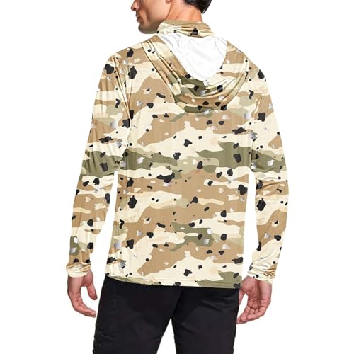 Mens UPF 50+ UV Shirts with Mask Thumb Holes Camo Long Sleeve Sun Protection Performance Camo Outdoor Hoodie Shirts3