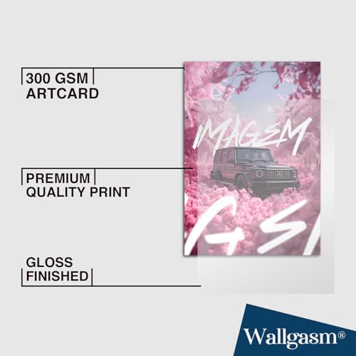 Wallgasm paper Pack of 8 - Car Posters 8x12 inch (A4 Size) 300 GSM|Car Aesthetic Graffiti Style-Sports Car Posters-Porsche Posters and More Street Ruling Cars (Cars C)