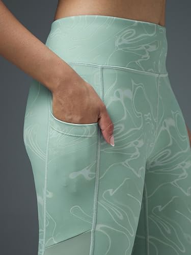Image of TECHNOSPORT Women's Skinny Fit All Over Print Tights for Gym, Workout, Yoga & Sports
