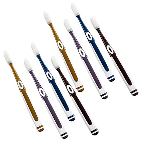 OUNONA 8Piezas Cepillos de Dientes Cerdas y Flexibles Cepillos Portátiles Compactos para Adultos para Casa y