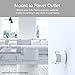 TotalMount Outlet Mount for Echo Dot 3rd Gen (Includes Cable Management) – White