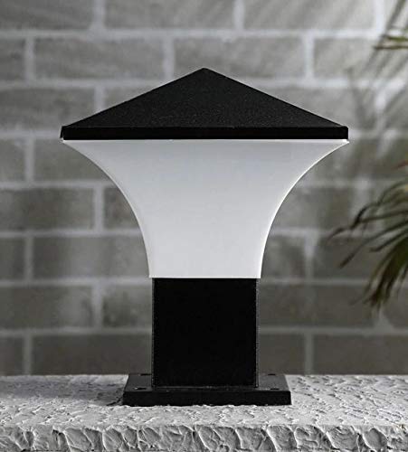 Image of Areezo Waterproof Outdoor Gate Light for Main Gate Pillar - Modern LED /Holder Based Lamp for Home, Garden & Balcony (Pack of 4, Phantom Black)