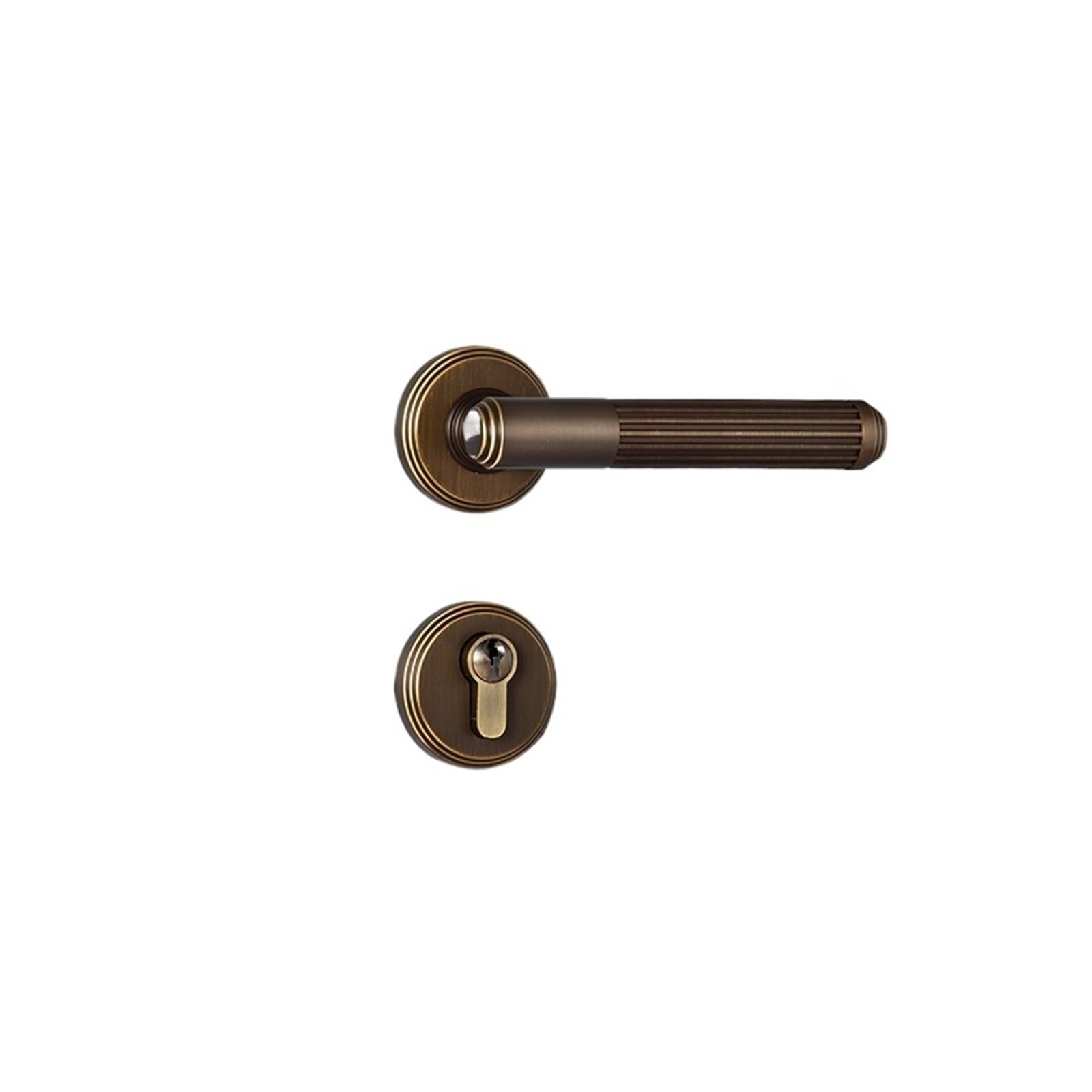 Serrure de porte en laiton avec poignée magnétique silencieuse anti-bruit pour chambre