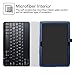 LiuShan MediaPad M5 Lite Keyboard Case, Detachable Keyboard Standing PU Leather Cover for 10.0
