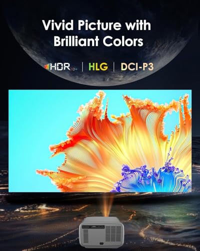 Image of 4K HDR10 AUN Legend Ultra Max Projector 4K Ultra HD, Highest Brightness 40000 Lumens, MEMC, HDMI ARC, Octacore 4G 128G Fully Selead, 3500 ANSI, Fully Automatic, YouTube Hotstar Prime