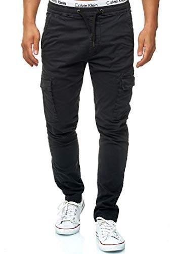 Indicode Hommes Broadwick Pantalon Cargo en Coton avec 6 Poches Black X-Large - Image 3