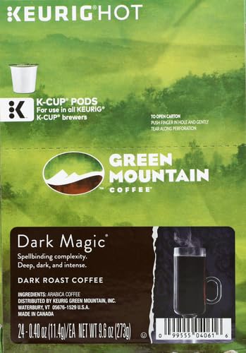 Image of Green Mountain Coffee Roasters Dark Magic, Single-Serve Keurig K-Cup Pods, Dark Roast Coffee, 24 Count (Pack of 2)