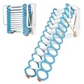 12 Steps Attic Ladder, Wall-Mounted Folding Stairs Pull Down Attic Stairs Retractable Loft Ladder Stair with Armrests for Attics Garages Roofs Basements