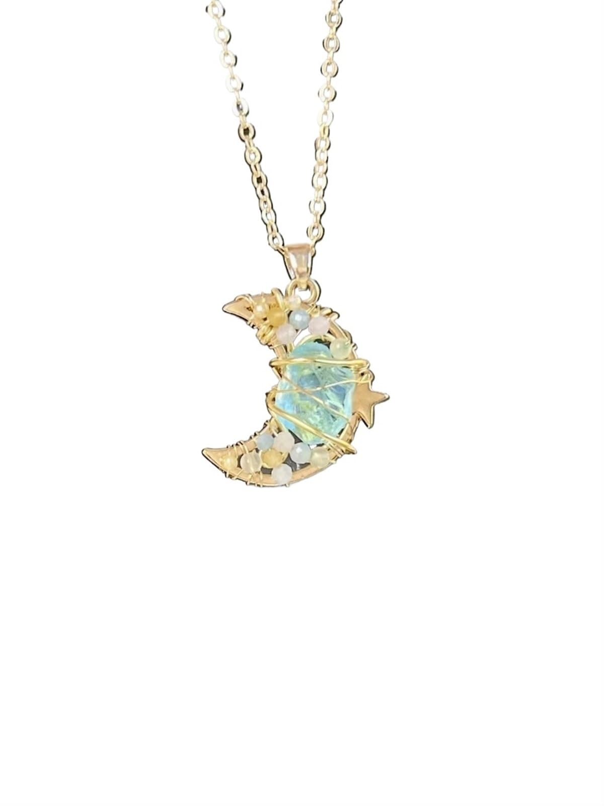 Collier de pierres naturelles colorées bleues à porter au quotidien avec élégance