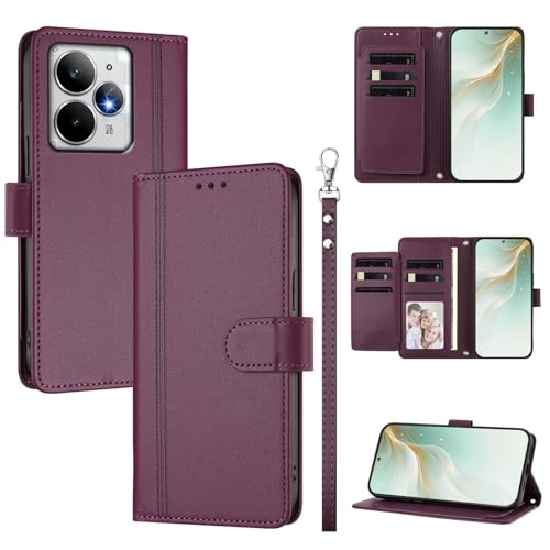 Cover �Ή��@�� for Realme Neo7 Turbo �y�J�[�h�X���b�g2�t���E�H���b�g�X�^�C���z�X�}�z�P�[�X Violet