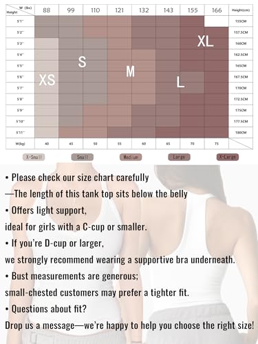 Image of Danysu V Neck Racer Back Tank Top for Women Padded Ribbed Long Tank Fitted Basic Cami Tops