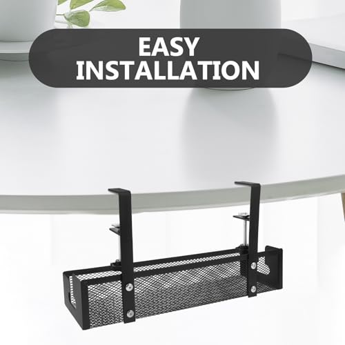 Organizador de Cables para Escritorio Trayera Porta Cable de 40 cm Negro miniatura 3