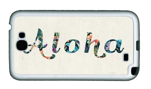 Aloha Theme Case for Samsung Galaxy Note 2 N7100 TPU Material White