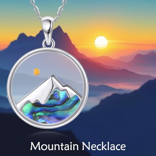 POPLYKE Mountain Necklace Mountain Necklace for Women Christian2
