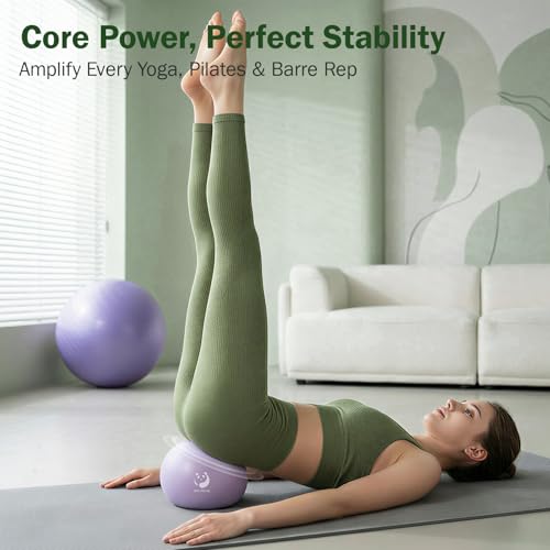 Image of Slim Panda Pilates Ball, 9 Inch Small Exercise Ball, Anti Burst Mini Yoga Ball for Stability, Workout, Barre, Core Strength, Physical Therapy, Balance, Stretching