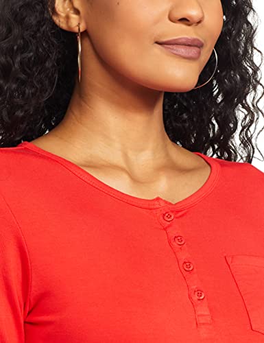 Image of SPYKAR Solid Viscose Lycra Henley Neck Womens T-Shirt (A21SPKT01BJ001C-P)