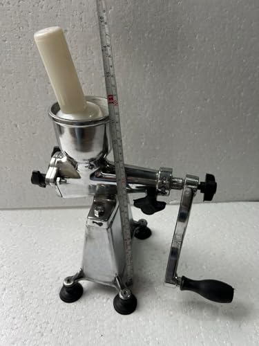 Image of Manual Fruit Juicer Hand Crank Press Aluminium and Stainless Steel Kitchen Use 1 Unit