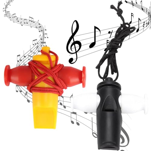 OUDQFCJ 2 pièces Sifflet de samba en plastique, pour effets, samba, De Samba, De Danse, portable, Pour Spectacle, Pour Samba, Pour musical, instrument de musique pour accompagnement musical