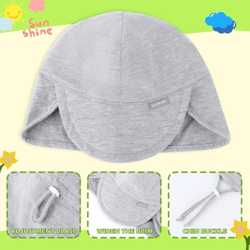 Duoyeree UPF 50+ Baby Sun Hat with Ear and Neck Protection - Toddler Beach Hat for Boys & Girls - Ideal for Summer Fun2