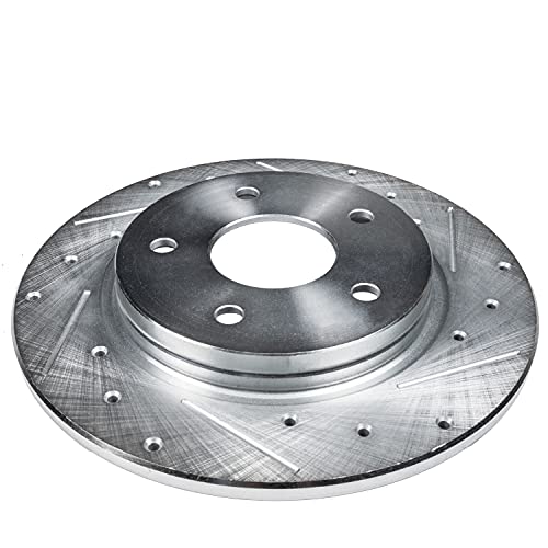 Image of Detroit Axle - Rear Brake Rotors for 2005-2016 Honda CR-V, 2007-2018 Acura RDX Drilled & Slotted Brake Rotors Replacement Brakes Rotors