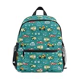 vector coche frontal Tamaño perfecto: 10 x 4 x 12 pulgadas, perfecta para el tamaño y la forma de un niño pequeño, y la capacidad es perfecta para ellos. La mochila pequeña para niños es adecuada para niños mayores de 3 años. Regala el regalo de cumpleaños perfecto a los niños, obtén el favor del niño.