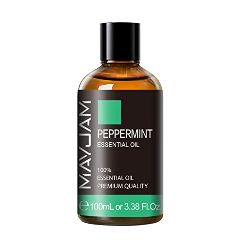 Peppermint Essential Oil, Mayjam Premium Pure Essential Oils, 3.38Fl.oz Peppermint Oil For Diffusers Soap Candle Making, Ideal For Home Office Car Yoga Use #TOP1