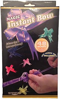 48 Pull String Bows - Instant Bow Ribbon, Gift Wrap Packing, 4 Different Sizes & Colors