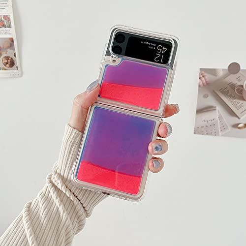 Coque Samsung Galaxy Z Flip 4 3 Flip1 2 Fashion Flash Glitter Cover violette