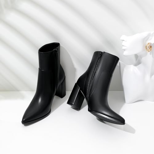 Image of Susanny Sexy High Heels for Women Boots Round Toe Platform Booties Lace Up Suede Side Zipper Ankle Bootie