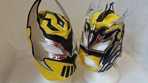 Guest Wrestling YELLOW - Lucha Dragons Tag Team Children's Wrestling Masks (Both Masks) EXCLUSIVE