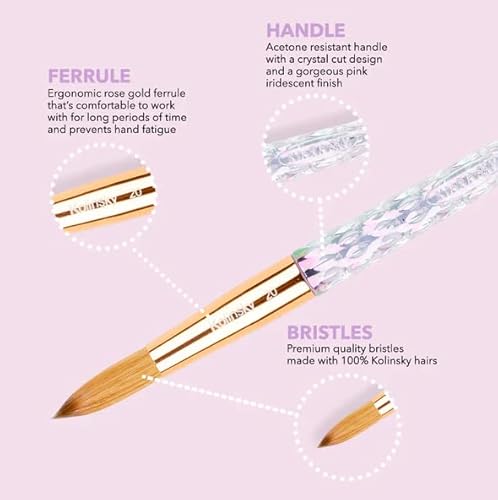 Kiara Sky KSB 100% Kolinsky Acrylic Nail Brush thumb #3