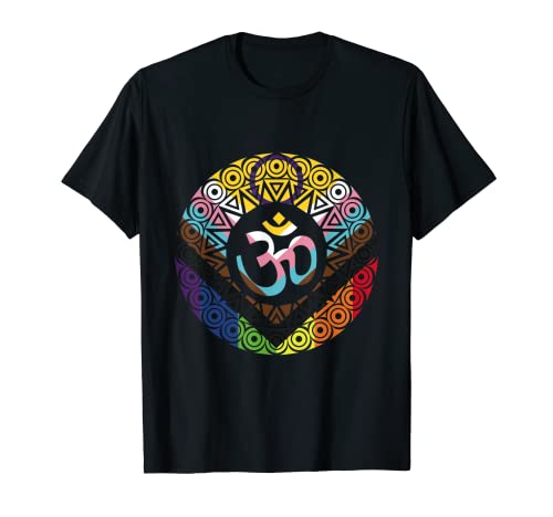 Om Sign LGBTQ Bandera Arco Iris Mandala Namaste Chakra Orgullo Gay Camiseta