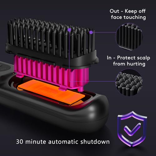 Mindrain Mini plancha de pelo inalámbrica portátil negra miniatura 7