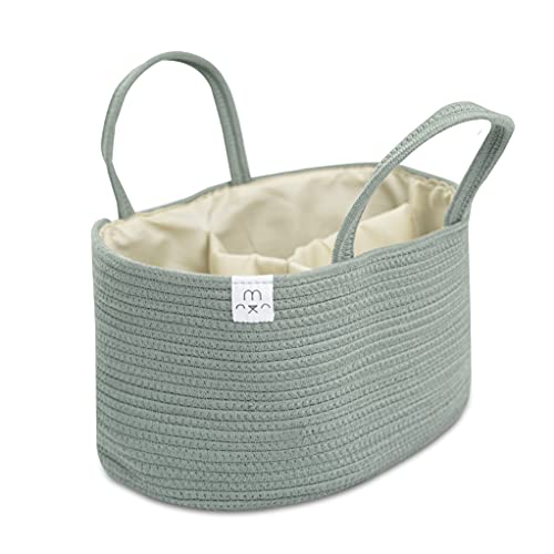 Natemia Rope Diaper Caddy Organizer│Large Portable Nursery...