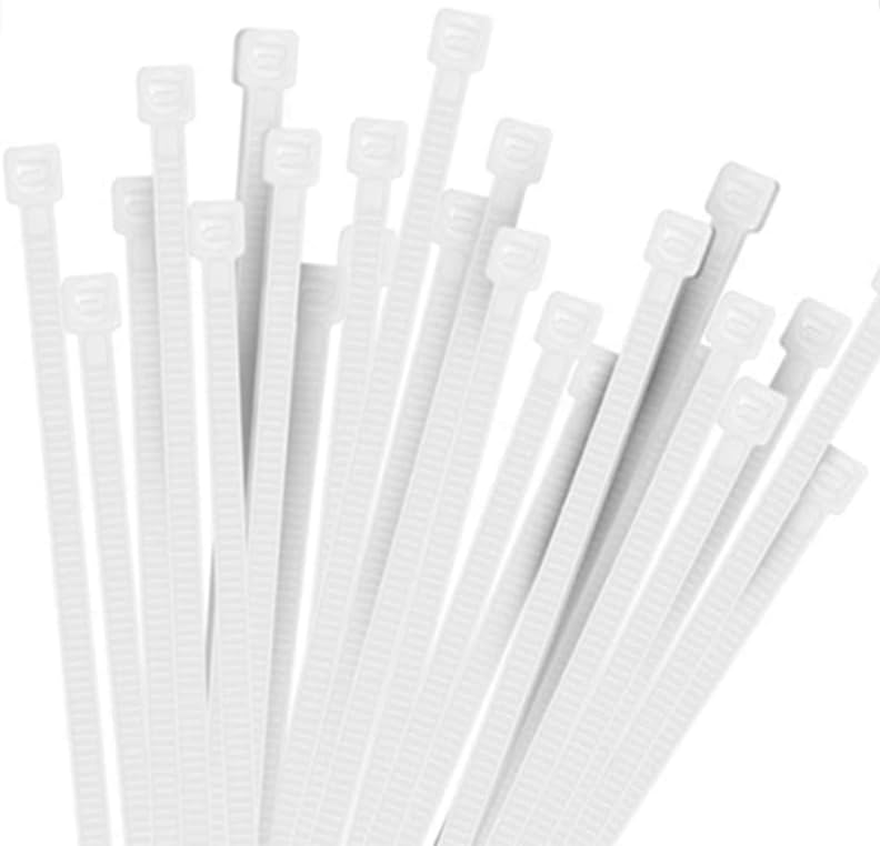 Hmrope 100pcs Cable Zip Ties White Heavy Duty 12