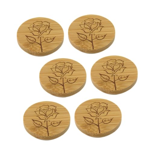 Ciieeo 6Pcs Yogurt Jar Lids Leak Sealing Covers for Pudding Mousse Jars Odorless Bottle Accessories for Yogurt Storage