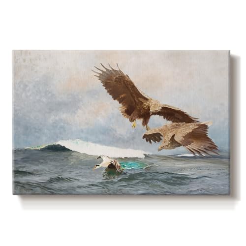 Bruno Liljefors | Sea Eagles Hunting for Food | Abstract Wall Art | LT626
