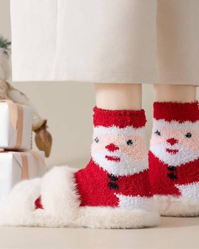 Image of Ginmewrae Fuzzy Socks for Women, Mothers Day Gifts Cozy Warm Fluffy Socks Thick Slipper Socks Birthday Valentine's Day Gifts